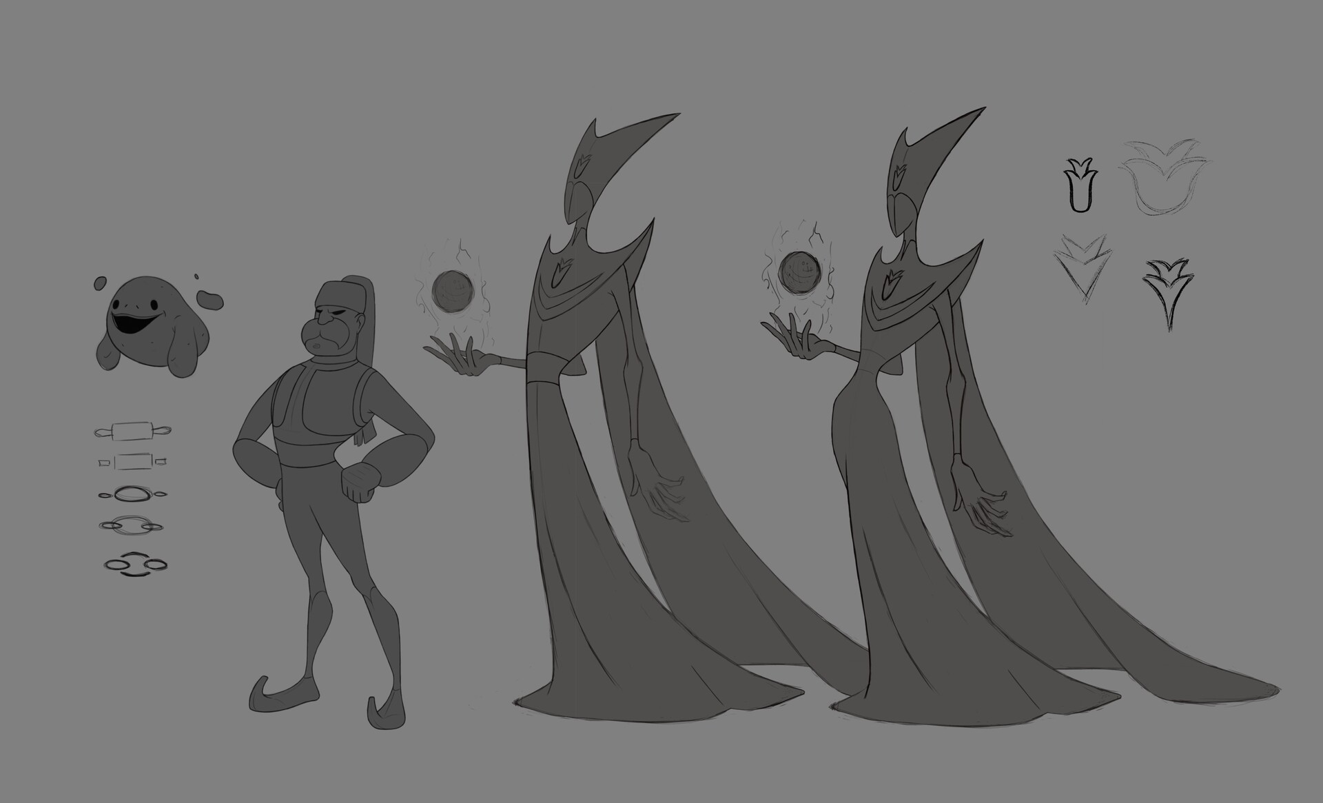Naissus Morsels — character silhouette exploration