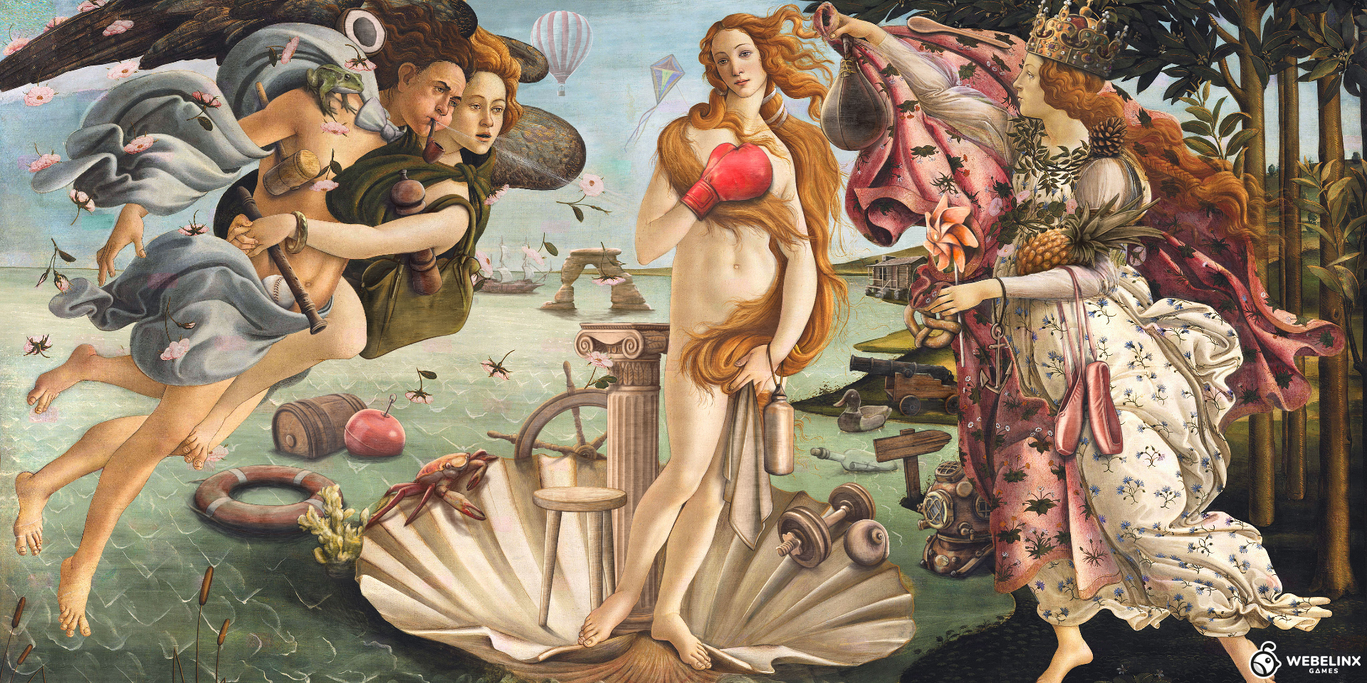 Hidden object scene — Birth of Venus adaptation