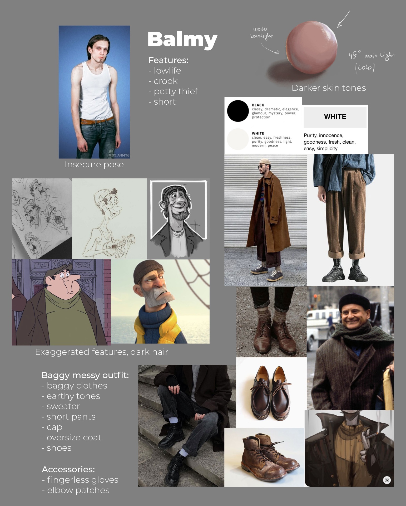 Balmy — character moodboard and references