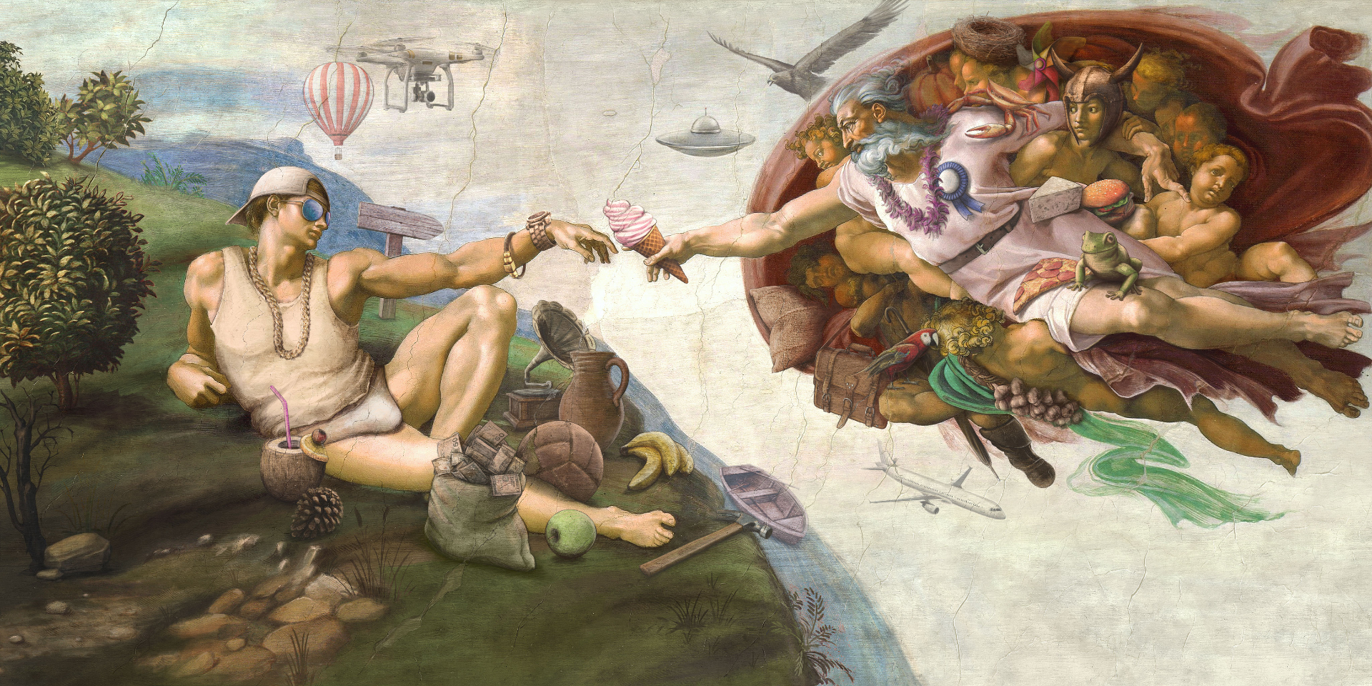 Hidden object scene — Creation of Adam adaptation
