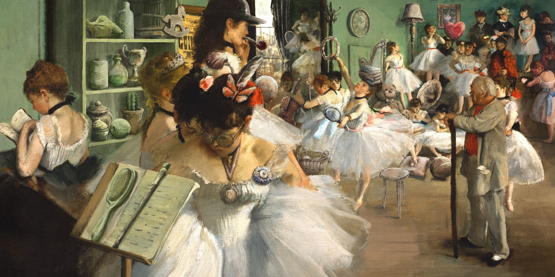 Hidden object scene — Degas dance class adaptation