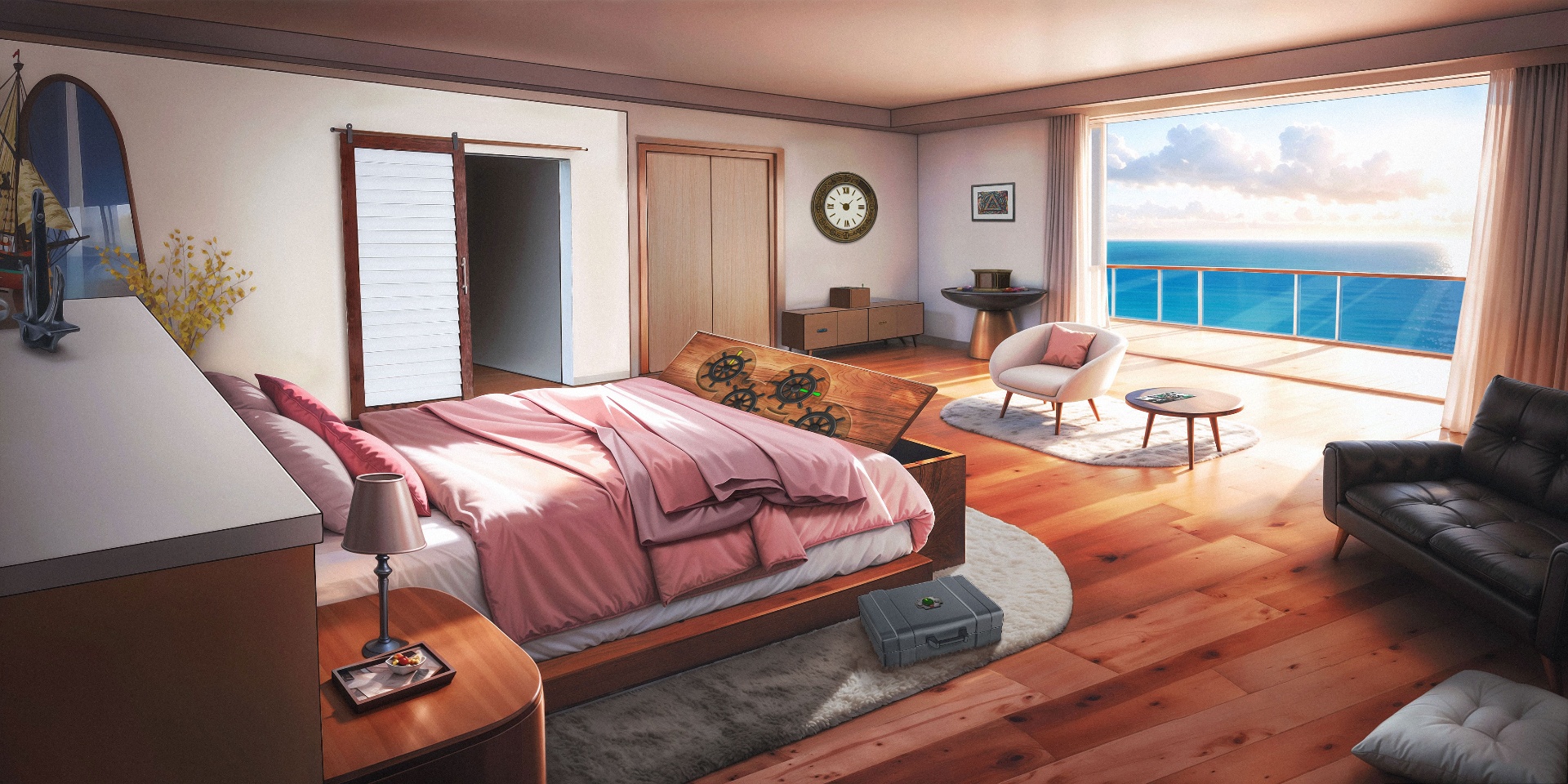 Final polished suite with balcony and ocean view