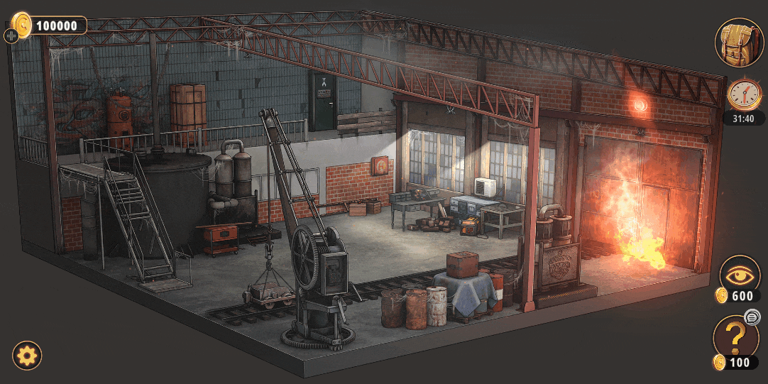 Factory environment animation variation