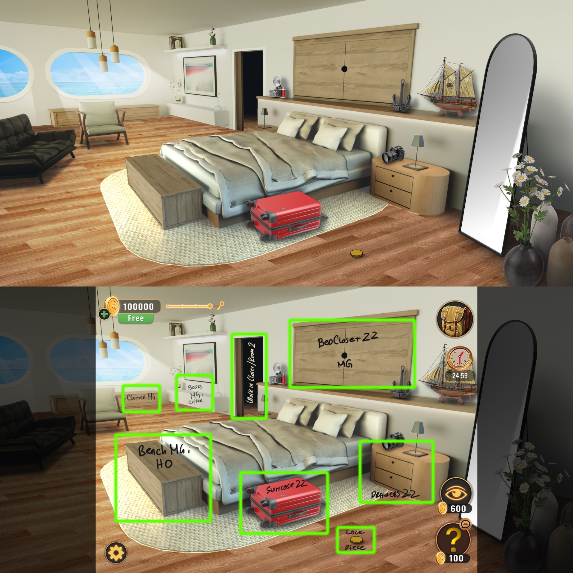 Blockout pass with door and terrace annotations