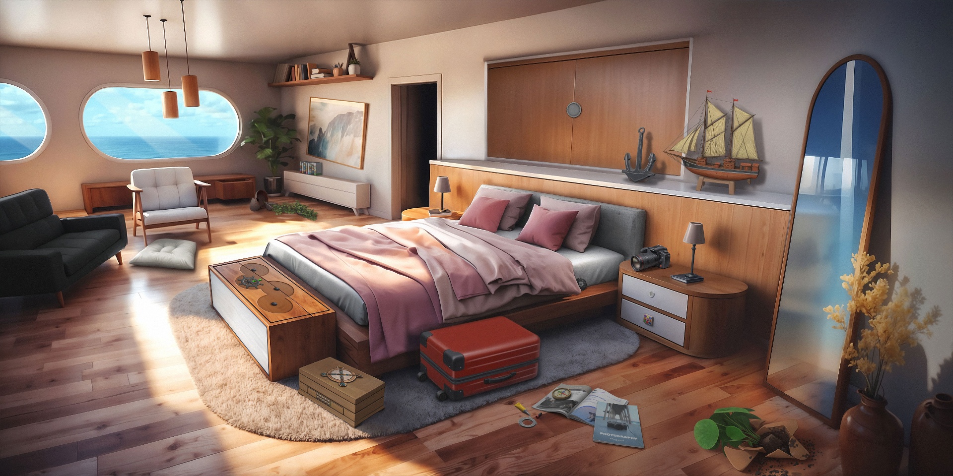 Interaction map showing hidden object and minigame zones